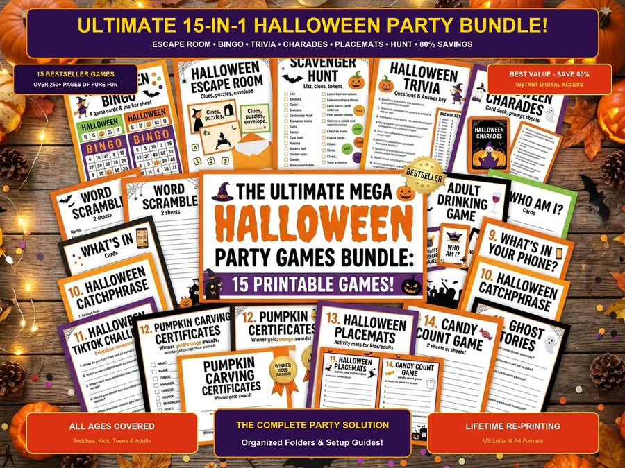 Halloween Party Games Mega Pack